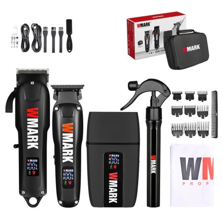 طقم حلاقة احترافي (4 في 1) مع حقيبة  WMARK – NG-1605KIT